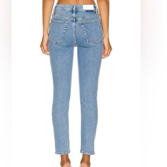 RE/DONE 90s High Rise Ankle Crop Jeans NAF Wash Button Fly 26” Inseam Size 26 - Picture 8 of 16